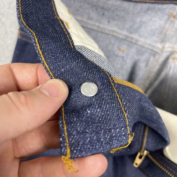 VTG Deadstock Levis Dura Plus Jeans Mens 28x36‎ Raw Denim Orange Tab Western 80s - Picture 10 of 15